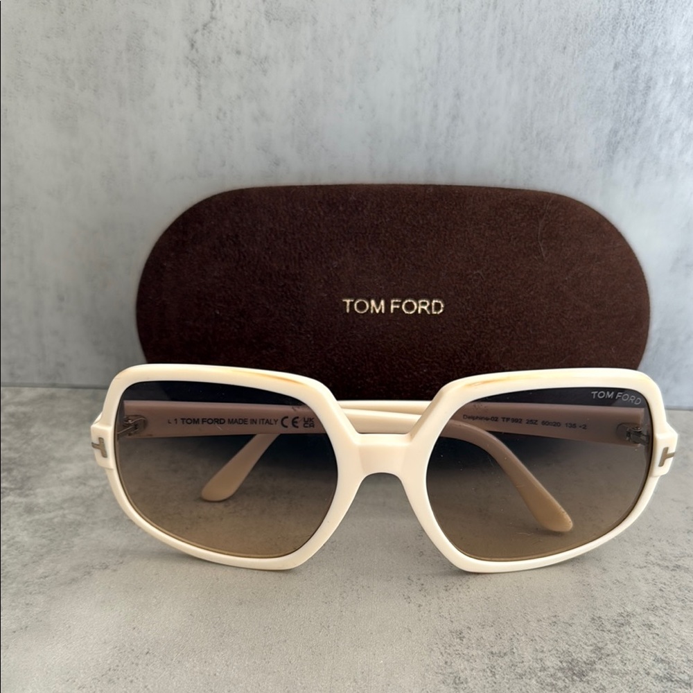Tom Ford Delphine Cream Sunglasses